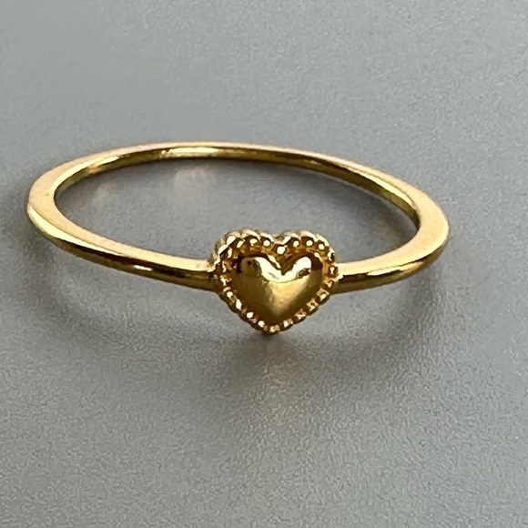 14k Gold Vermeil Dainty Heart Ring - Picture 7 of 10